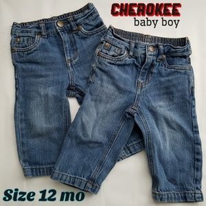 Cherokee baby boy twin jeans Size 12 mo